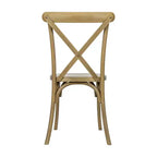 Flash Furniture HERCULES Chaise à dossier croisé en résine imitation bois, pour l'intérieur et l'extérieur, lot de 2
