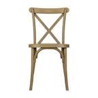 Flash Furniture HERCULES Chaise à dossier croisé en résine imitation bois, pour l'intérieur et l'extérieur, lot de 2