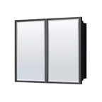 Armoire à pharmacie Keonjinn 36 po L x 32 po H avec miroir, cadre métallique rectangulaire encastré/mural