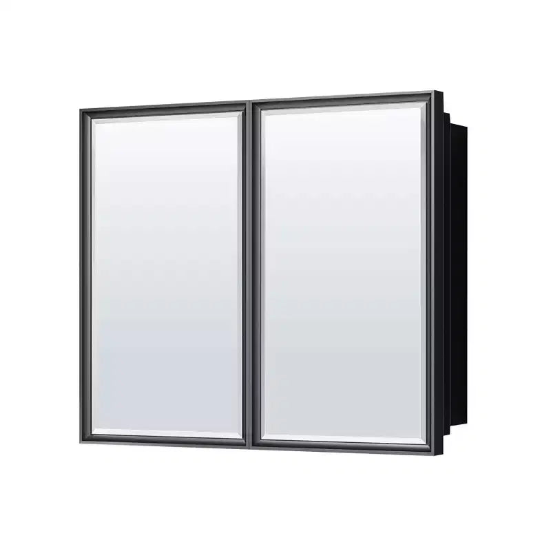 Armoire à pharmacie Keonjinn 36 po L x 32 po H avec miroir, cadre métallique rectangulaire encastré/mural