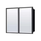 Armoire à pharmacie Keonjinn 36 po L x 32 po H avec miroir, cadre métallique rectangulaire encastré/mural