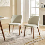 Chaise de salle à manger Elisa en tissu, style Mid-century moderne, lot de 2 | ART OF LIVING DESIGNS