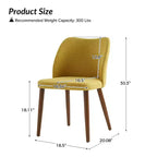 Chaise de salle à manger Elisa en tissu, style Mid-century moderne, lot de 2 | ART OF LIVING DESIGNS