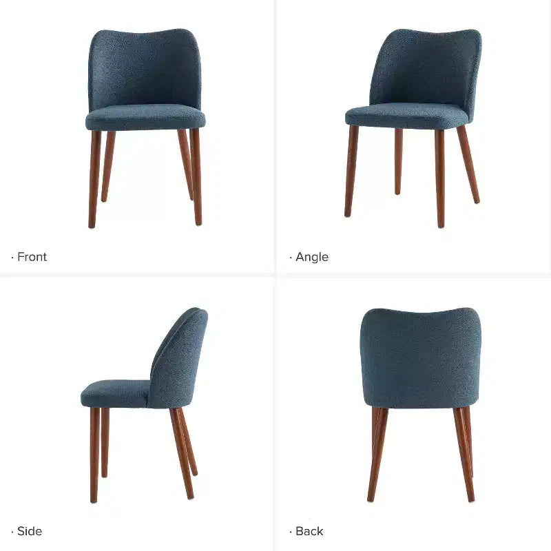 Chaise de salle à manger Elisa en tissu, style Mid-century moderne, lot de 2 | ART OF LIVING DESIGNS