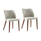 Chaise de salle à manger Elisa en tissu, style Mid-century moderne, lot de 2 | ART OF LIVING DESIGNS