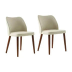 Chaise de salle à manger Elisa en tissu, style Mid-century moderne, lot de 2 | ART OF LIVING DESIGNS