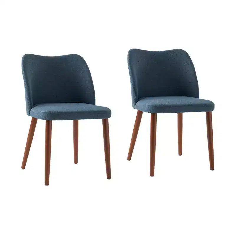 Chaise de salle à manger Elisa en tissu, style Mid-century moderne, lot de 2 | ART OF LIVING DESIGNS