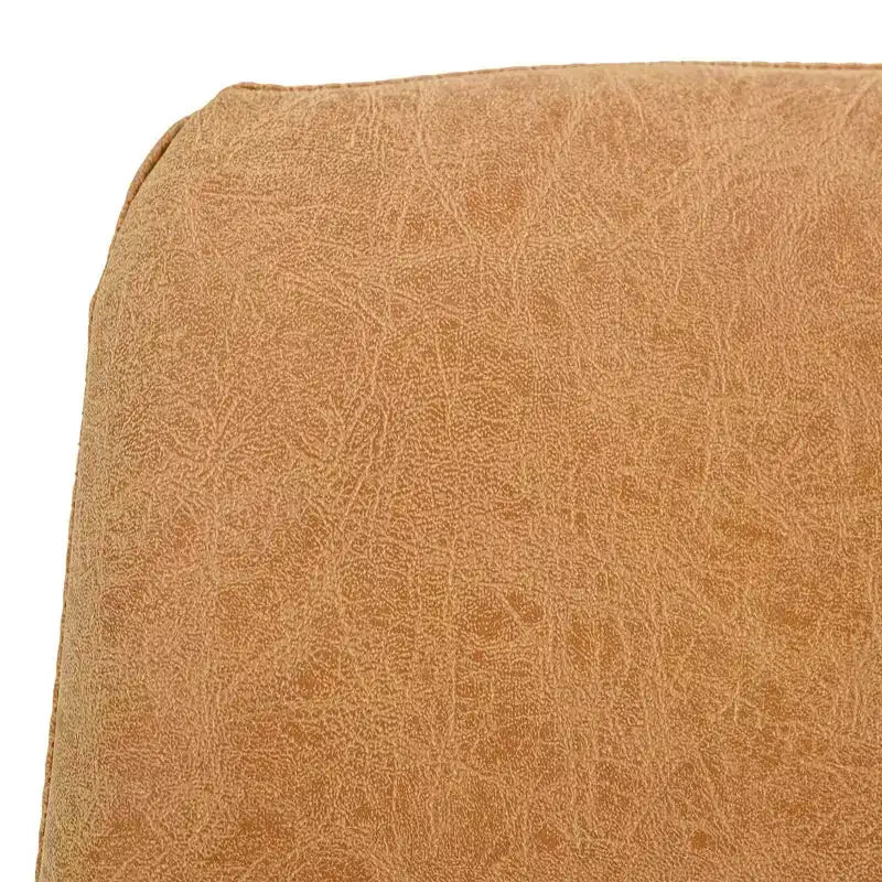 LeisureMod Markley - Lot de 4 chaises de salle à manger modernes en similicuir avec pieds dorés, assise rembourrée, design élégant pour cuisine, salle à manger, bureau ou café.
