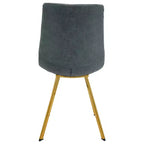 LeisureMod Markley - Lot de 4 chaises de salle à manger modernes en similicuir avec pieds dorés, assise rembourrée, design élégant pour cuisine, salle à manger, bureau ou café.