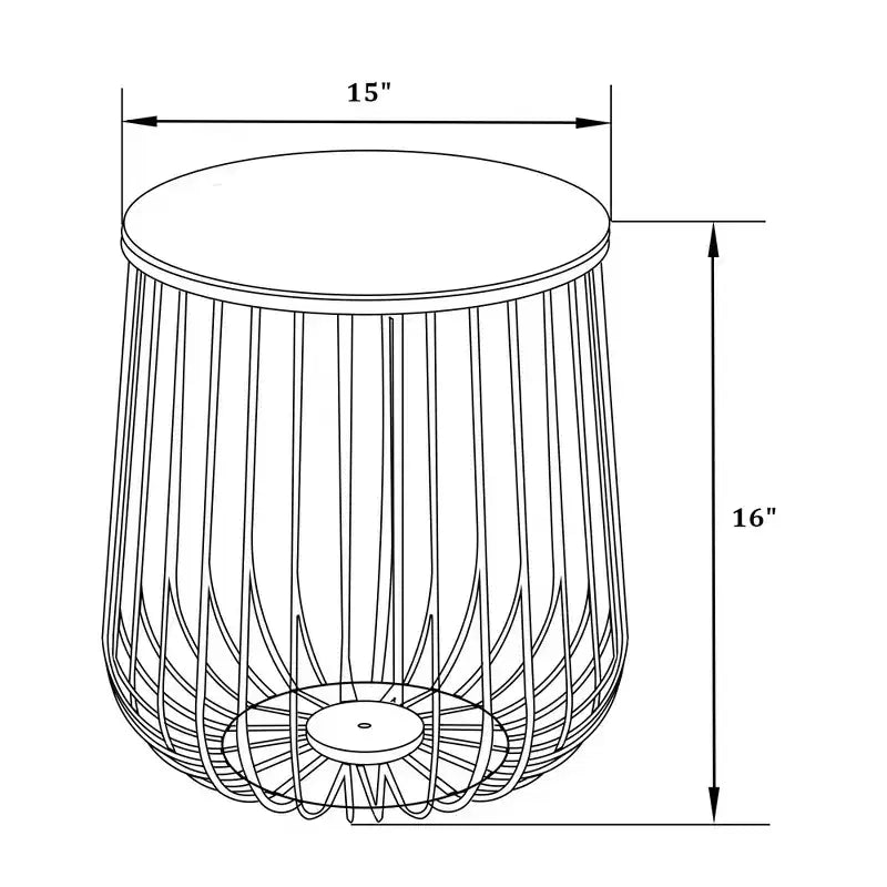 LeisureMod Runswick Table d'appoint moderne du milieu du siècle - Table d'appoint en bois et métal avec rangement à plateau relevable et compartiment caché