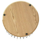 LeisureMod Runswick Table d'appoint moderne du milieu du siècle - Table d'appoint en bois et métal avec rangement à plateau relevable et compartiment caché