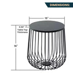 LeisureMod Runswick Table d'appoint moderne du milieu du siècle - Table d'appoint en bois et métal avec rangement à plateau relevable et compartiment caché