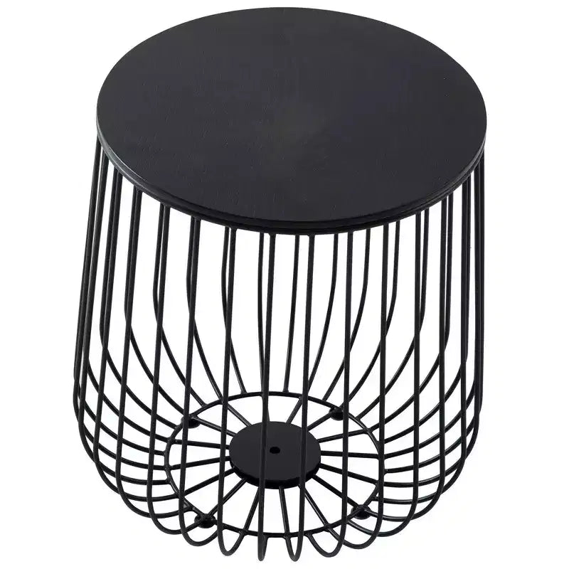 LeisureMod Runswick Table d'appoint moderne du milieu du siècle - Table d'appoint en bois et métal avec rangement à plateau relevable et compartiment caché