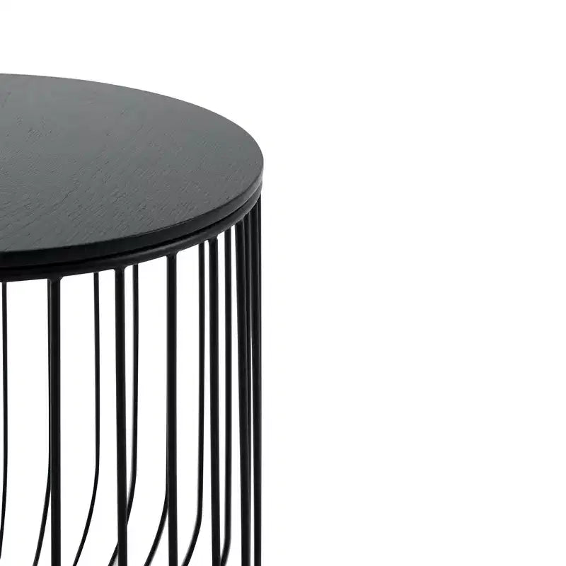 LeisureMod Runswick Table d'appoint moderne du milieu du siècle - Table d'appoint en bois et métal avec rangement à plateau relevable et compartiment caché