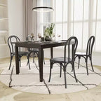 Emma et Oliver, lot de 2 chaises Thonet aspect bois en résine résistante aux intempéries pour usage intérieur/extérieur