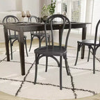 Emma et Oliver, lot de 2 chaises Thonet aspect bois en résine résistante aux intempéries pour usage intérieur/extérieur
