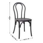 Emma et Oliver, lot de 2 chaises Thonet aspect bois en résine résistante aux intempéries pour usage intérieur/extérieur