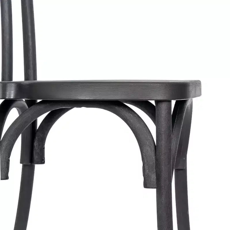 Emma et Oliver, lot de 2 chaises Thonet aspect bois en résine résistante aux intempéries pour usage intérieur/extérieur