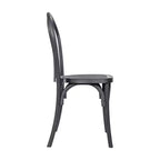 Emma et Oliver, lot de 2 chaises Thonet aspect bois en résine résistante aux intempéries pour usage intérieur/extérieur