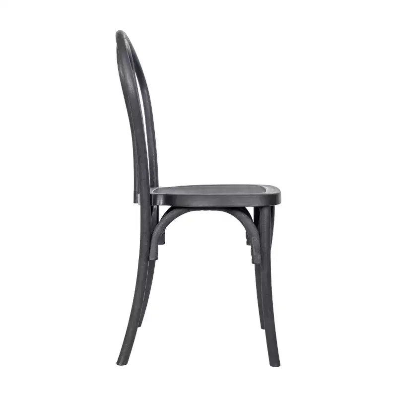 Emma et Oliver, lot de 2 chaises Thonet aspect bois en résine résistante aux intempéries pour usage intérieur/extérieur