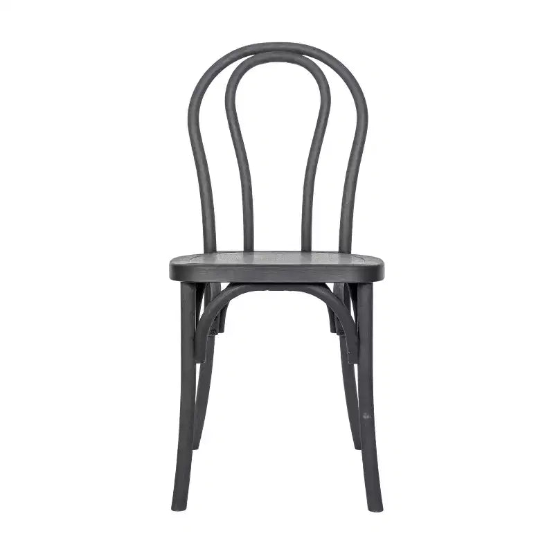 Emma et Oliver, lot de 2 chaises Thonet aspect bois en résine résistante aux intempéries pour usage intérieur/extérieur
