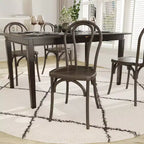 Emma et Oliver, lot de 2 chaises Thonet aspect bois en résine résistante aux intempéries pour usage intérieur/extérieur