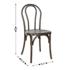 Emma et Oliver, lot de 2 chaises Thonet aspect bois en résine résistante aux intempéries pour usage intérieur/extérieur