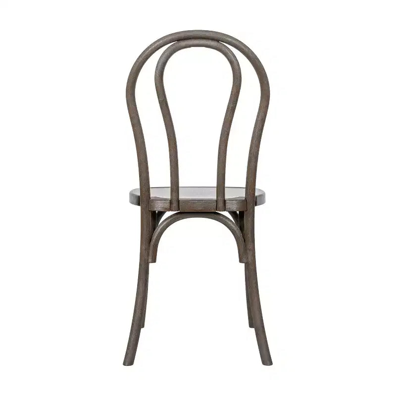 Emma et Oliver, lot de 2 chaises Thonet aspect bois en résine résistante aux intempéries pour usage intérieur/extérieur