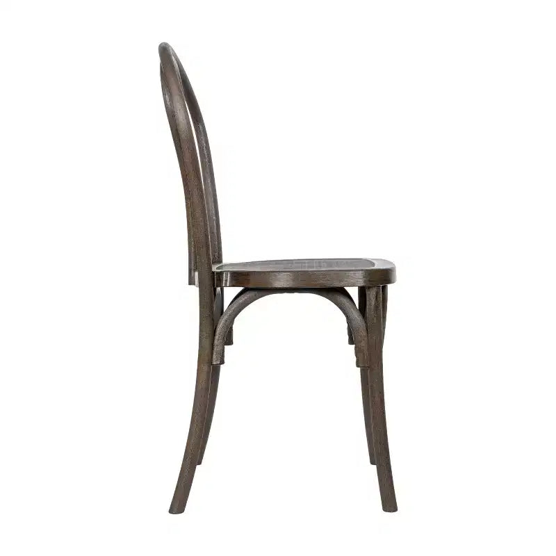 Emma et Oliver, lot de 2 chaises Thonet aspect bois en résine résistante aux intempéries pour usage intérieur/extérieur