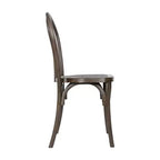 Emma et Oliver, lot de 2 chaises Thonet aspect bois en résine résistante aux intempéries pour usage intérieur/extérieur