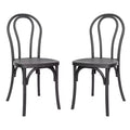Emma et Oliver, lot de 2 chaises Thonet aspect bois en résine résistante aux intempéries pour usage intérieur/extérieur