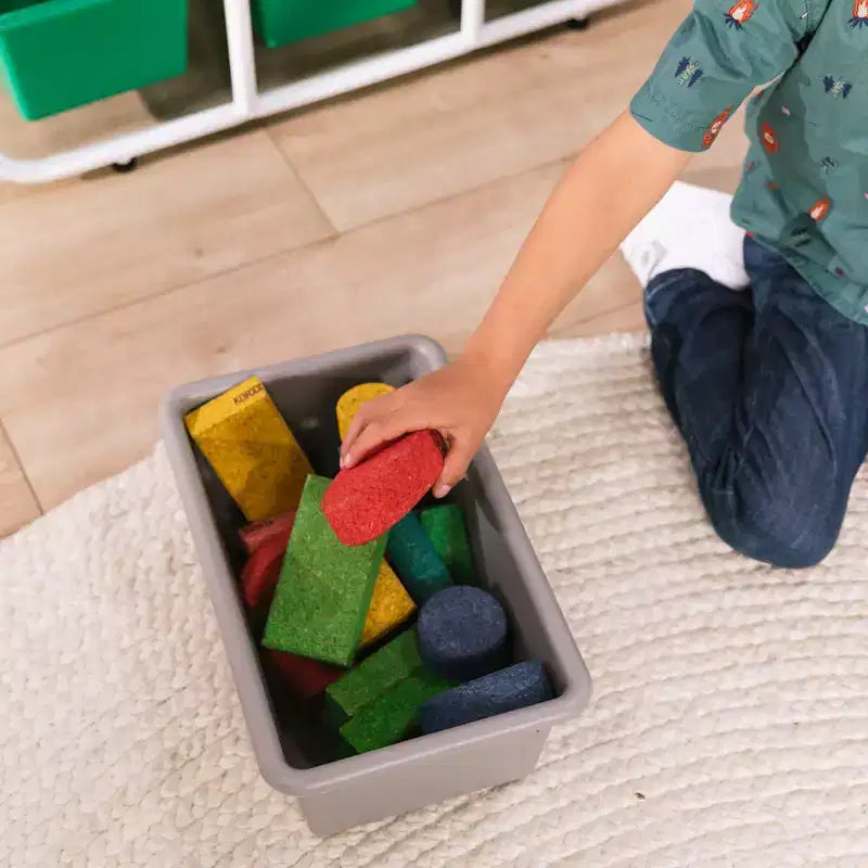 Étagère de rangement à 4 niveaux ECR4Kids avec 12 bacs, 4x3, organisation polyvalente