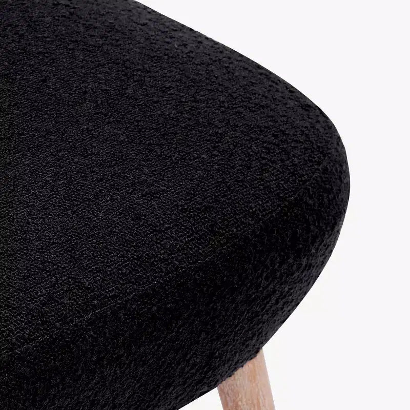 Fauteuil d'appoint sans accoudoirs rembourré Genevieve 25 de WestinTrends en tissu bouclé