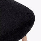 Fauteuil d'appoint sans accoudoirs rembourré Genevieve 25 de WestinTrends en tissu bouclé