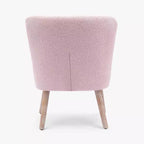 Fauteuil d'appoint sans accoudoirs rembourré Genevieve 25 de WestinTrends en tissu bouclé