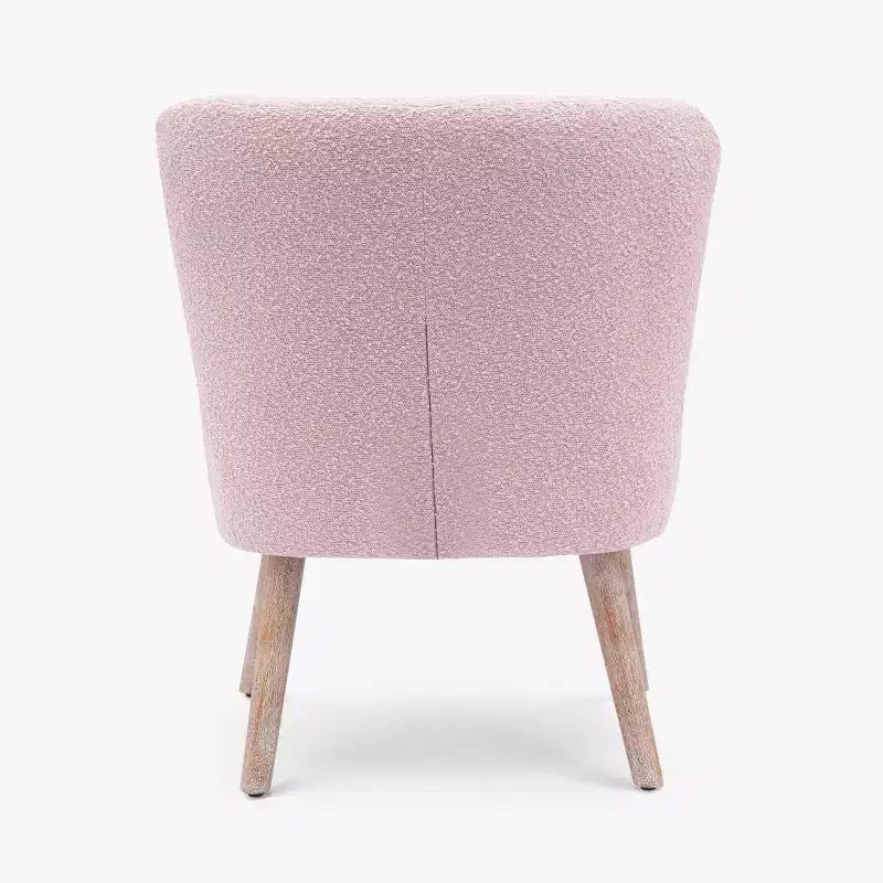 Fauteuil d'appoint sans accoudoirs rembourré Genevieve 25 de WestinTrends en tissu bouclé