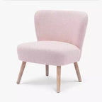 Fauteuil d'appoint sans accoudoirs rembourré Genevieve 25 de WestinTrends en tissu bouclé