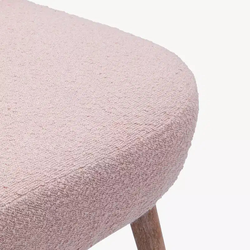 Fauteuil d'appoint sans accoudoirs rembourré Genevieve 25 de WestinTrends en tissu bouclé