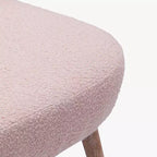 Fauteuil d'appoint sans accoudoirs rembourré Genevieve 25 de WestinTrends en tissu bouclé