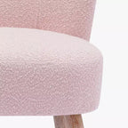 Fauteuil d'appoint sans accoudoirs rembourré Genevieve 25 de WestinTrends en tissu bouclé