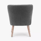 Fauteuil d'appoint sans accoudoirs rembourré Genevieve 25 de WestinTrends en tissu bouclé