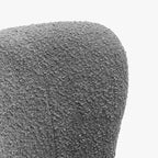 Fauteuil d'appoint sans accoudoirs rembourré Genevieve 25 de WestinTrends en tissu bouclé