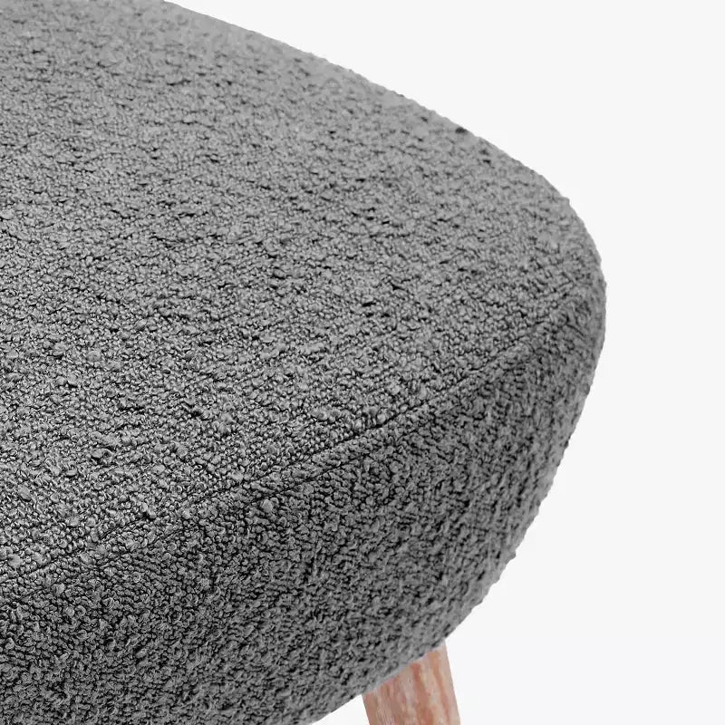 Fauteuil d'appoint sans accoudoirs rembourré Genevieve 25 de WestinTrends en tissu bouclé