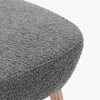 Fauteuil d'appoint sans accoudoirs rembourré Genevieve 25 de WestinTrends en tissu bouclé