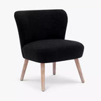 Fauteuil d'appoint sans accoudoirs rembourré Genevieve 25 de WestinTrends en tissu bouclé