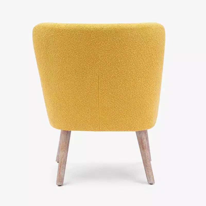 Fauteuil d'appoint sans accoudoirs rembourré Genevieve 25 de WestinTrends en tissu bouclé