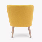 Fauteuil d'appoint sans accoudoirs rembourré Genevieve 25 de WestinTrends en tissu bouclé