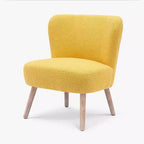 Fauteuil d'appoint sans accoudoirs rembourré Genevieve 25 de WestinTrends en tissu bouclé