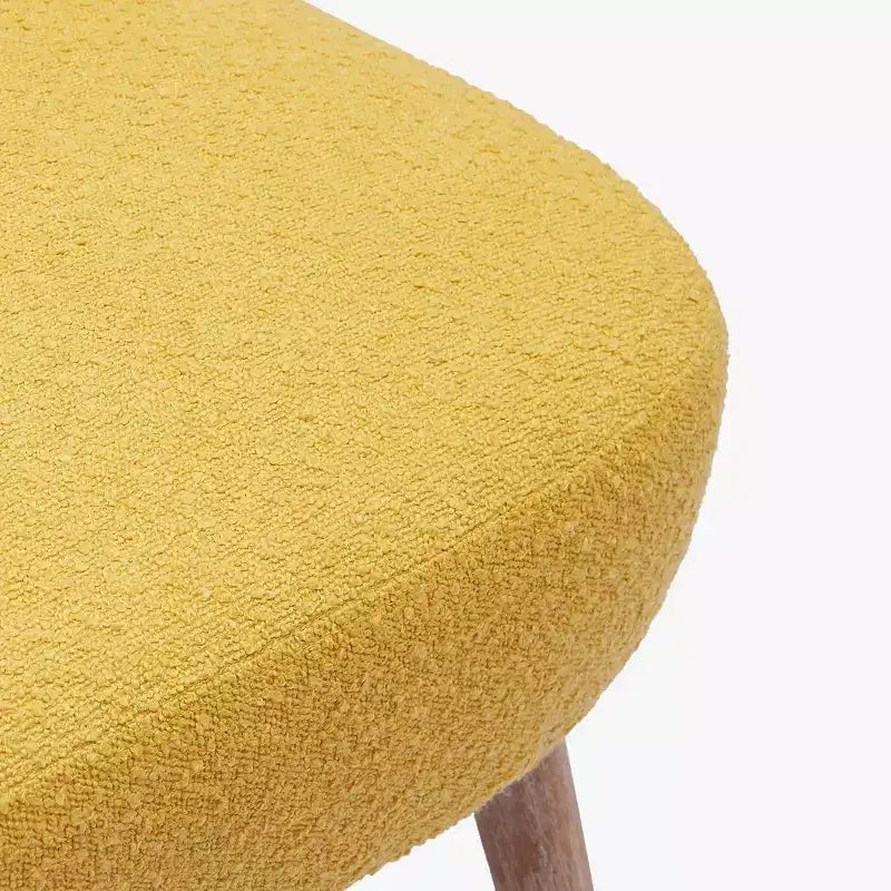 Fauteuil d'appoint sans accoudoirs rembourré Genevieve 25 de WestinTrends en tissu bouclé