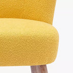 Fauteuil d'appoint sans accoudoirs rembourré Genevieve 25 de WestinTrends en tissu bouclé